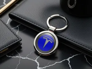 Tesla Porte-clés Racing Style Durable Métal